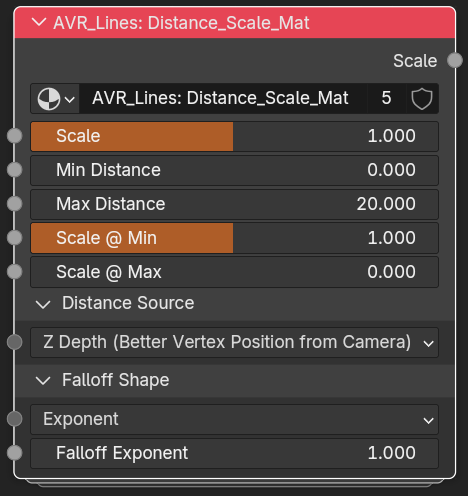 The Distance_Scale_Mat group in a material